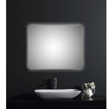Miroir LED design Silver Moon 80x100 cm IP 24 (protection contre les projections d'eau)