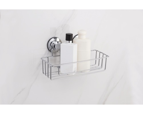 Étagère métallique avec ventouse pour le rangement de la salle de bains