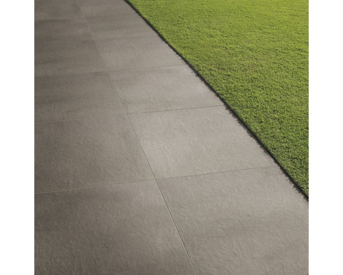 Dalle de terrasse FLAIRSTONE en grès cérame fin Silver bords rectifiés 60 x 60 x 2 cm