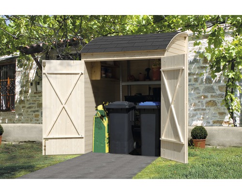 Coffre de rangement pour vélos et multi-usages weka Biel, 160x134x223 cm, nature Coffre de rangement pour vélos et multi-usages weka Biel, 160x134x223 cm, nature