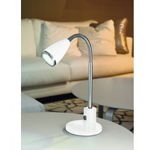 Lampe de bureau LED 1x3W 200 lm 3000 K blanc chaud H 320 mm Fox blanc/chrome-thumb-0