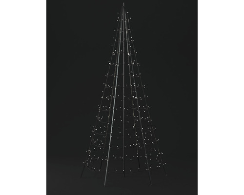 Sapin de Noël décoratif en forme de cône avec des lumières pour une utilisation intérieure et extérieure.