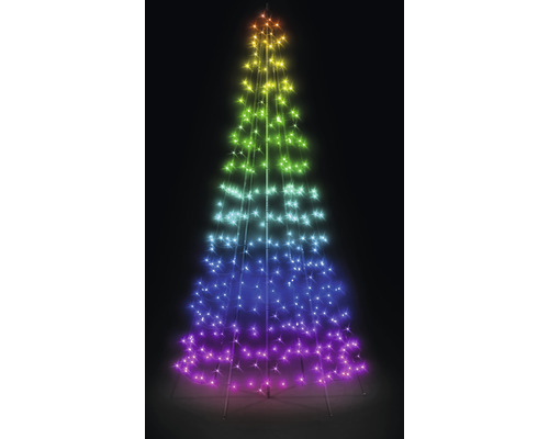 Arbre lumineux hampe Twinkly Light Tree h 2 m 300 LED couleur d'éclairage RGB, blanc chaud et blanc neutre