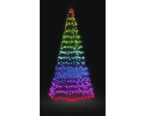 Arbre lumineux hampe Twinkly Light Tree h 3m 450 LED couleur d'éclairage RGB + blanc chaud avec commande via l'appli
