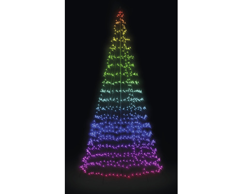 Arbre lumineux hampe Twinkly Light Tree 750 LED h 400 cm couleur d'éclairage RGB et blanc chaud