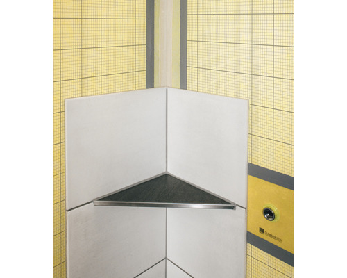 Étagère d''angle pour douche avec tablette triangulaire