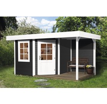 Gartenhaus weka Designhaus 213 A+ Gr. 1 hohes Durchgangsmaß 195 cm, mit Fußboden und Schleppdach 500 x 278 cm anthrazit