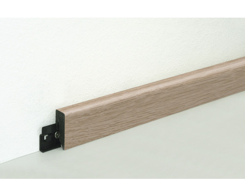 Sockelleiste aus Holz mit Befestigungsclip