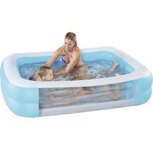 Planschbecken Family-Pool 200 x 150 x 50cm mit Sichtfenster blau