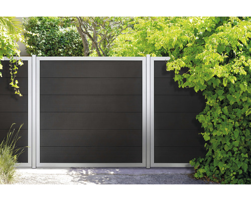 Clôture de jardin en bois et aluminium