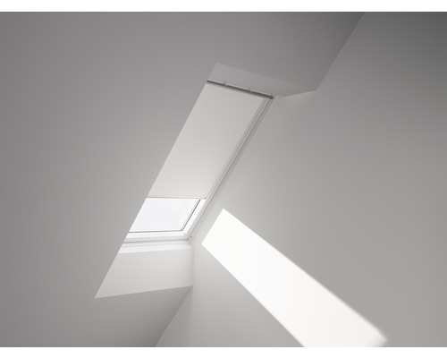 Store occultant VELUX uni blanc à commande manuelle cadre blanc DKL C02 1025SWL