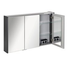 Spiegelschrank FACKELMANN Denver 110 x 16 x 68,5 cm anthrazit 3-türig LED IP 20