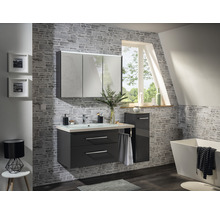 Spiegelschrank FACKELMANN Denver 110 x 16 x 68,5 cm anthrazit 3-türig LED IP 20