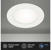 Spot à encastrer LED IP44 6W 600 lm 4000 K blanc neutre blanc Ø 120/108 mm 230V-thumb-0