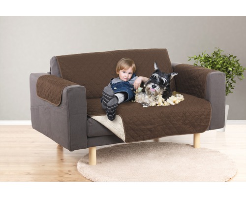 Couverture pour canapé EASYmaxx Couch Coat 2 places 180x240 cm marron-beige