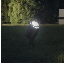 Spot de jardin à capteur LED Steinel 7,9 W 512 lm 3000 K blanc chaud h 369 mm Spot Garden SC anthracite réglable via Bluetooth et appli