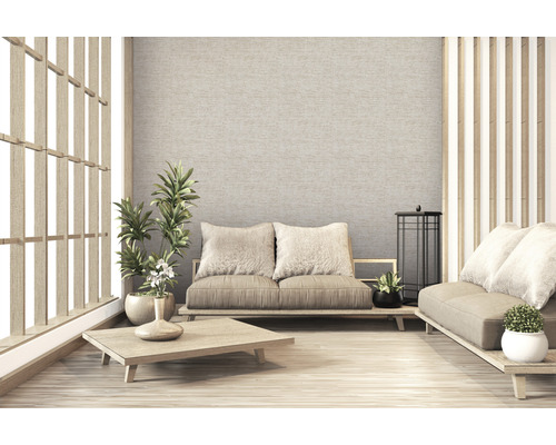 Intérieur clair de style japonais avec canapés, table basse et plantes d''intérieur