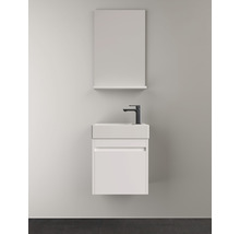 Set de meubles de salle de bains basano Avellino lxhxp 45 x 54 x 28 cm couleur de façade blanc mat avec vasque céramique blanc-thumb-2
