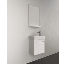 Set de meubles de salle de bains basano Avellino lxhxp 45 x 54 x 28 cm couleur de façade blanc mat avec vasque céramique blanc-thumb-3
