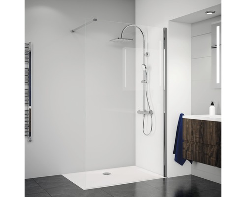 Cabine de douche Breuer Panorama 1000x2000 mm verre véritable transparent clair chrome 3338005001005