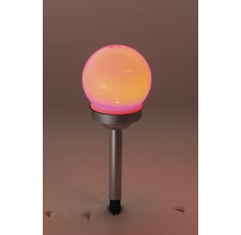 Gartenleuchte mit kugelförmigem Lampenschirm und Erdspieß