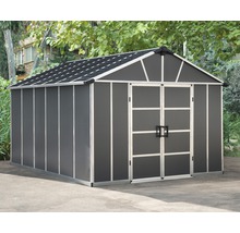 Abri de jardin Palram – Canopia Yukon 11x13 avec toit en polycarbonate sans sol 333 x 396 cm gris