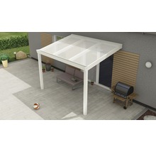 Toiture pour terrasse Expert avec polycarbonate opale 300x250 cm blanc-thumb-1