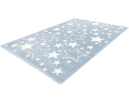 Blauer Teppich mit Sternmuster