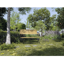 Gartenbank Holz-Klappbank Garden Place 2-Sitzer Akazie braun schwarz-thumb-1