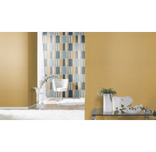 Vliestapete 484663 Florentine III Uni Leinen ockergelb