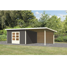 Gartenhaus mit Carport aus Holz