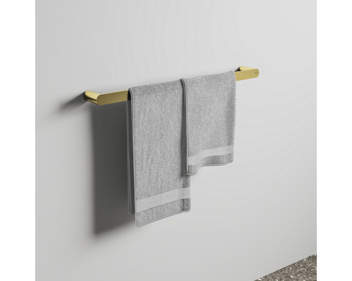 Porte-serviettes avec deux serviettes grises