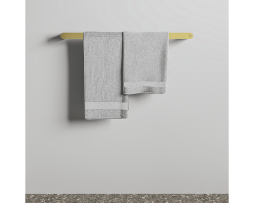 Porte-serviettes avec deux serviettes grises