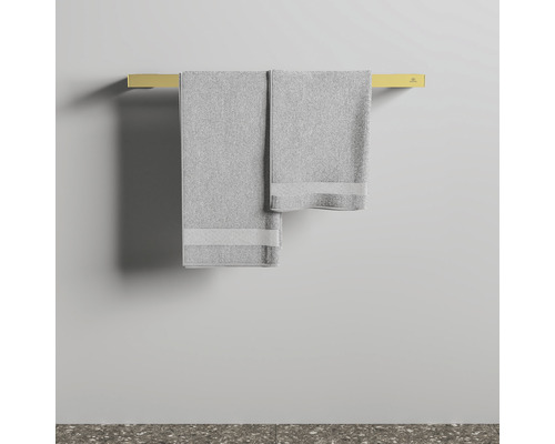 Porte-serviettes avec deux serviettes grises