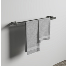 Porte-serviettes avec deux serviettes grises