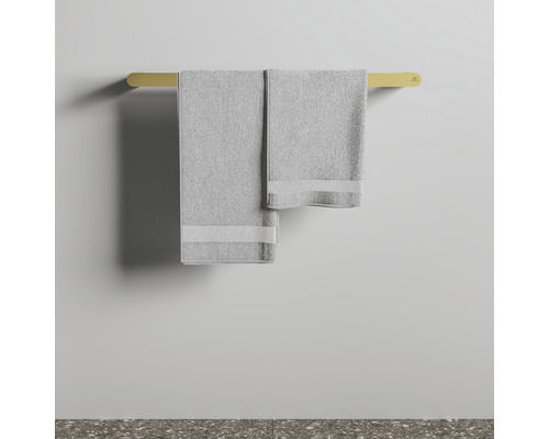 Porte-serviettes avec deux serviettes grises