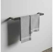 Porte-serviettes avec deux serviettes grises