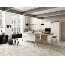 Carrelage pour sol en grès cérame fin Brooklyn Brick greige 33,15x33,15 cm