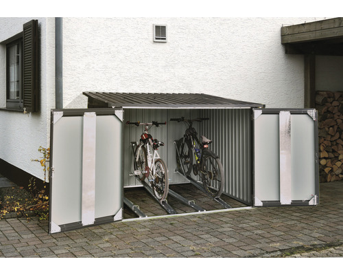 Garage à vélos pour 4 vélos 26“ 192 x 192 cm anthracite