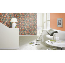 Papier peint intissé 687569 Tropical House uni rouge brun