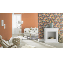 Papier peint intissé 687569 Tropical House uni rouge brun