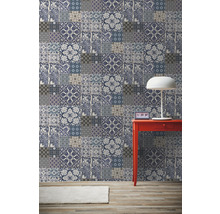 Vliestapete 36923-2 Metropolitan Stories Fliese lila-beige