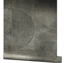 Vliestapete 32821 Vintage Deluxe Kreise silber kupfer
