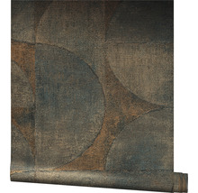 Vliestapete 32822 Vintage Deluxe Kreise blau kupfer