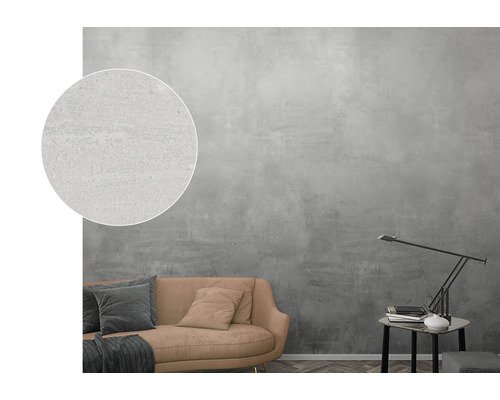 Papier peint gris aspect béton dans un intérieur