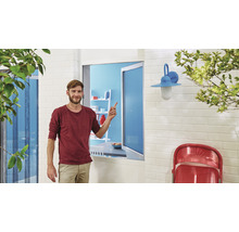 Fliegengitter für Fenster tesa Insect Stop Comfort ohne Bohren anthrazit 130x130 cm