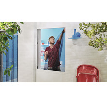 Fliegengitter für Fenster tesa Insect Stop Comfort ohne Bohren anthrazit 130x130 cm