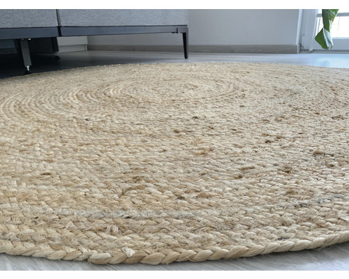Tapis rond en fibres naturelles