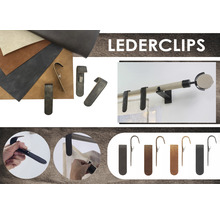 Clips en cuir pour fixation de rideaux
