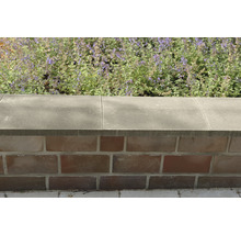 Mauerabdeckung Satteldach naturgrau 49 cm x 35 cm x 3,5-5,5-5,5 cm